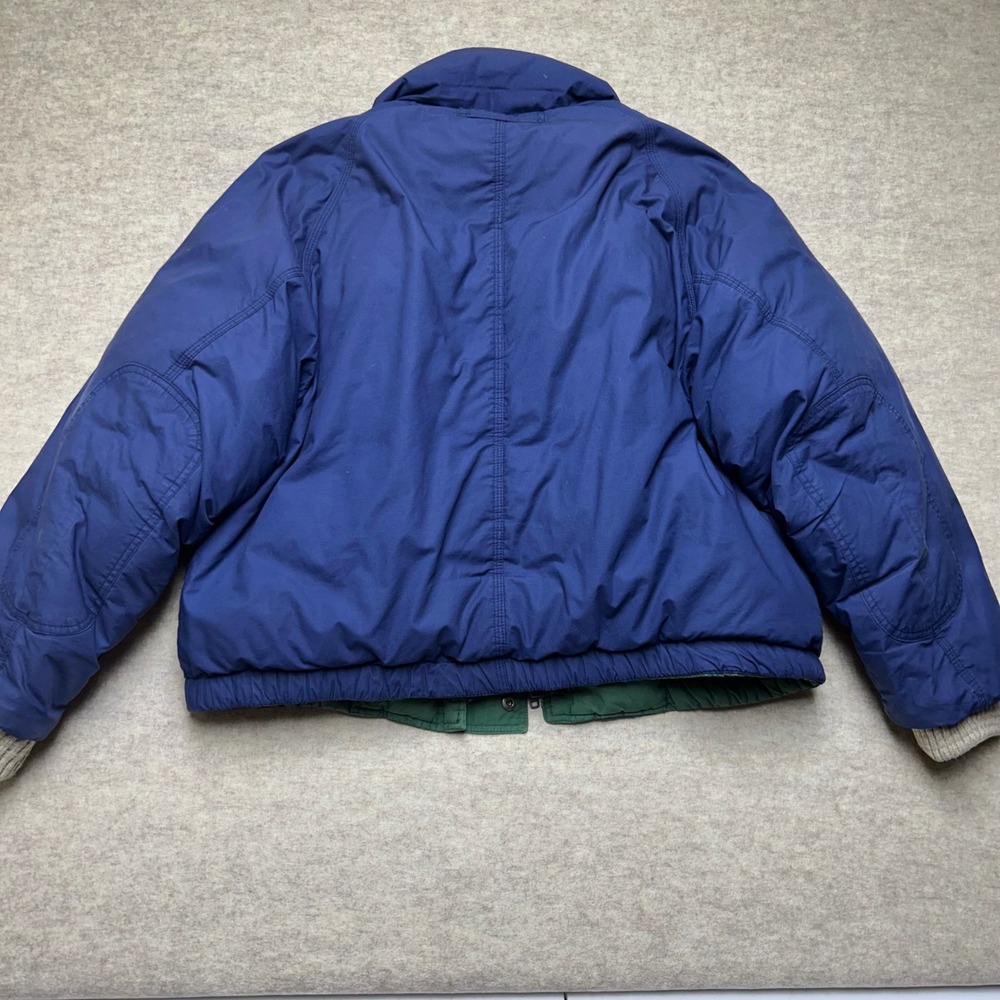 Vntg John Ashford Mens‎ Blue Down Puffer Jacket Heavyweight Quilted Coat XL - Picture 7 of 8